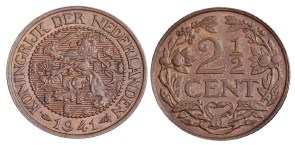 2 1-2 cent 1941 wilhelmina 289